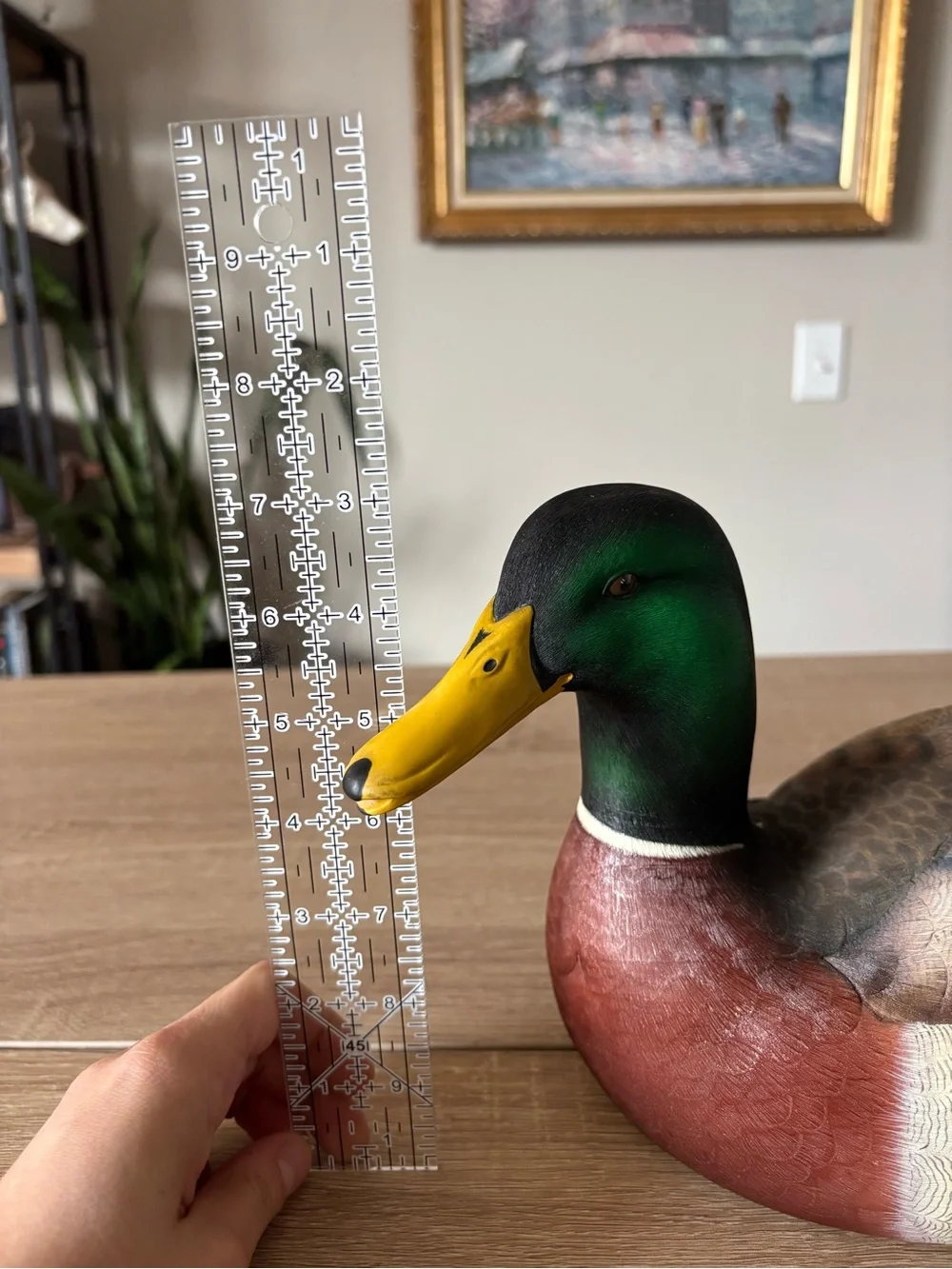 Vintage Large Danbury Mint George Kruth Mallard Duck Decoy Figurine